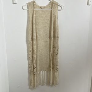 It’s our time crocheted fringe vest size medium